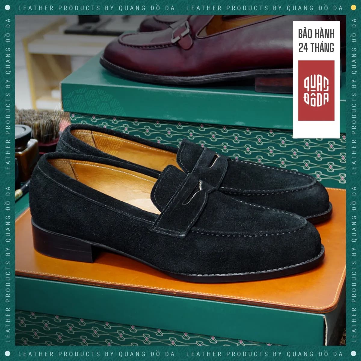 Penny Loafer Da Lộn Khâu Mckay