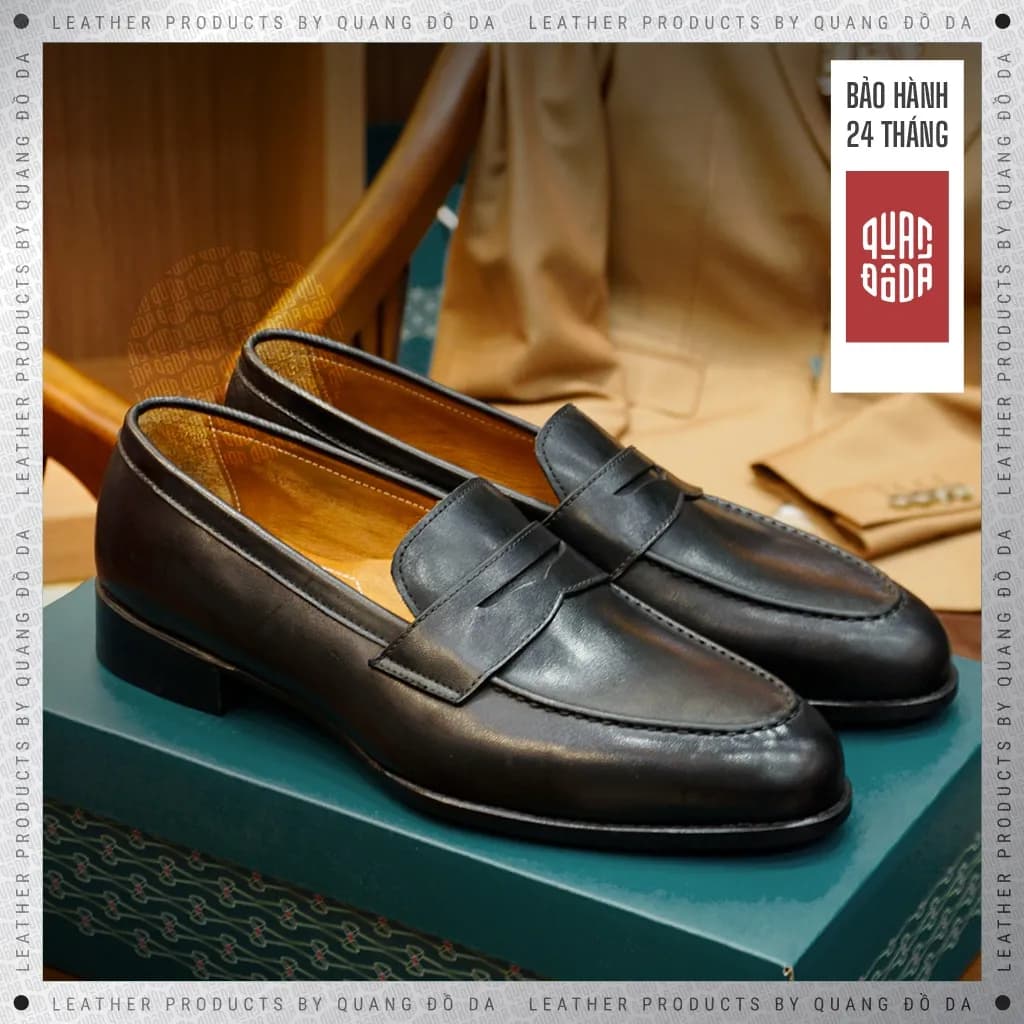 Penny Loafer Nam Da Thật Khâu Mckay