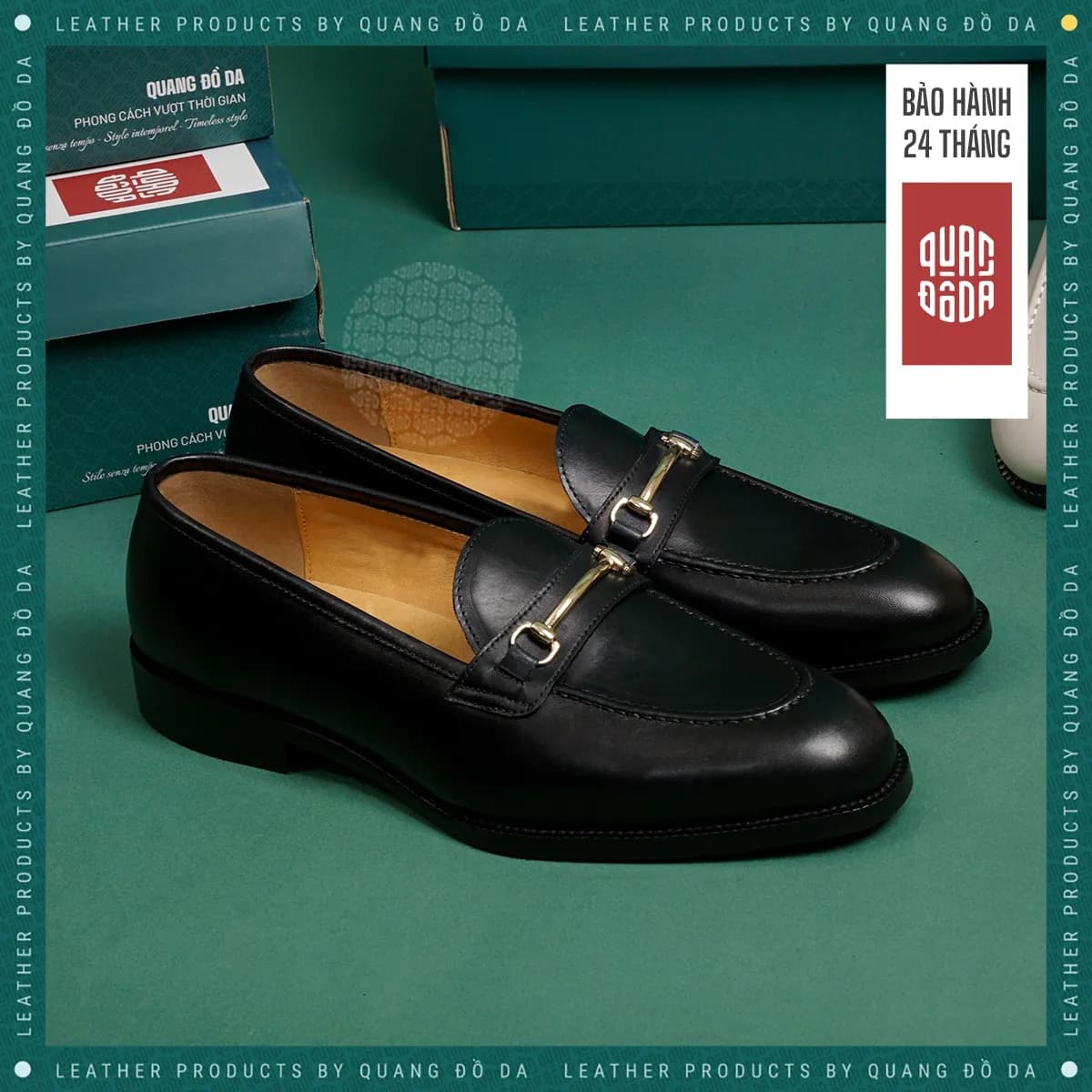 Horserbit Loafer cao cấp full da mộc, bản cao cấp