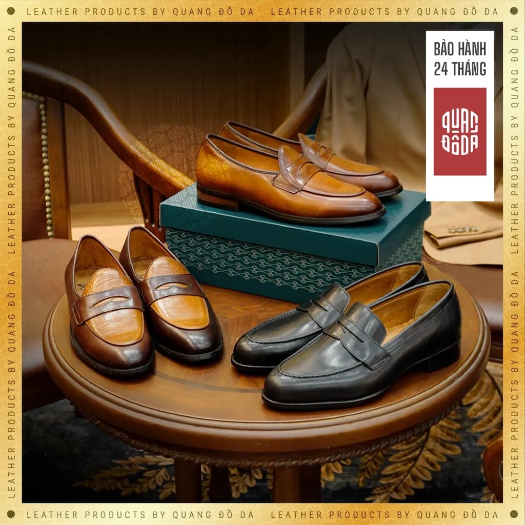 Penny Loafer Nam Da Thật Khâu Mckay — góc nhìn chi tiết