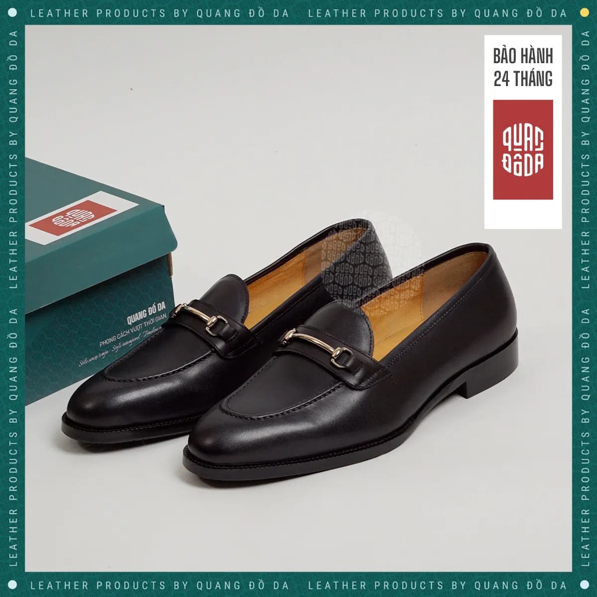 Horsebit Loafer full da mộc nhuộm thủ công, khâu cấu trúc Mckay — góc nhìn chi tiết