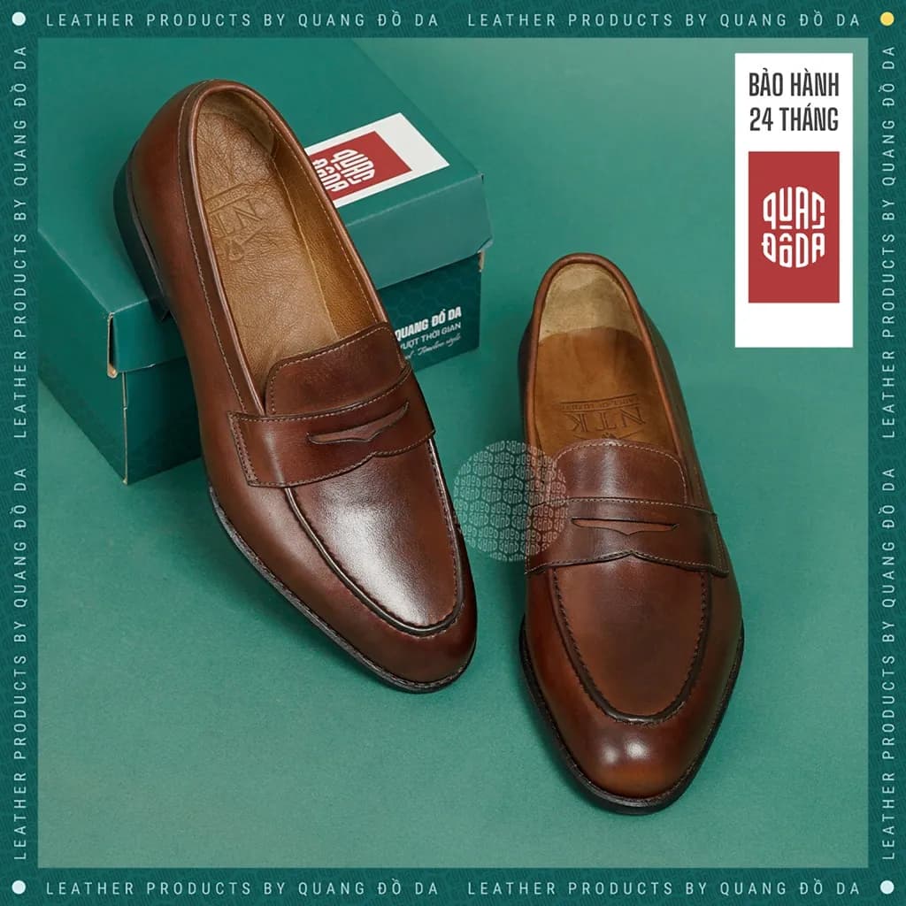 Penny Loafer Nam Da Thật Khâu Mckay — góc nhìn chi tiết