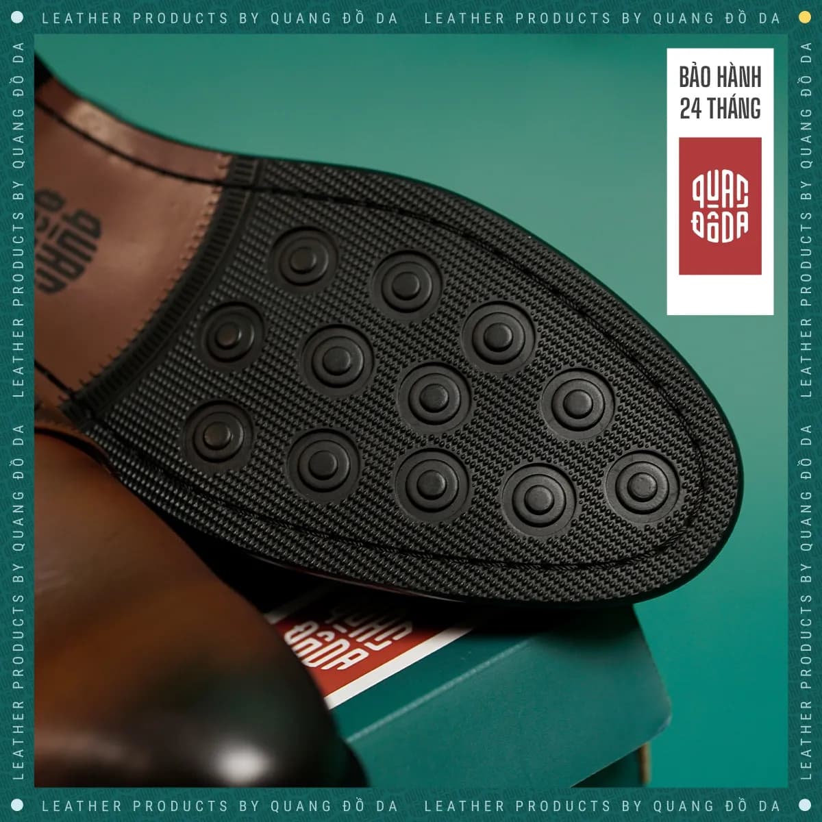 Giày Tây Oxford Derby Nam Da Thật Patina Đế Phíp Hơi — góc nhìn chi tiết
